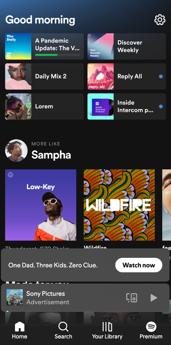 The Breadwinner — Spotify browsing view